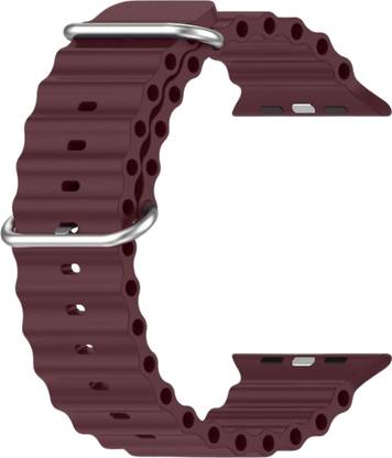 Geo SPORTS Silicone ocean Bands/Straps Compatible with Watch 49mm 45mm 44mm 42mm Men & Women, Adjustable Strap with Metal Hook Premium Purple Strap for iWatch Ultra Series SE 8 7 6 5 4 3 2 1 (Only Silicone ocean Strap for Apple iWatch, Watch NOT Included) Smart Watch Strap