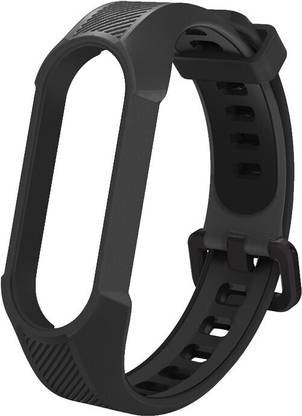 Epaal Rugged & Tough Silicon Strap for M_i Band 5 & M_i Band 6 (Black) Smart Watch Strap