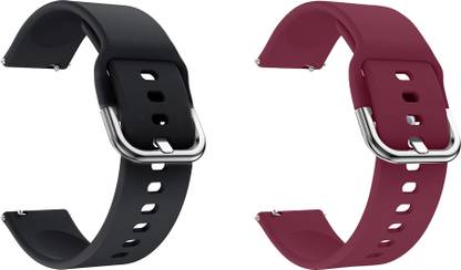 ACM Pack of 2 Watch Strap Hook for Molife Sense A Dynamic Round (Black/Purple) Smart Watch Strap