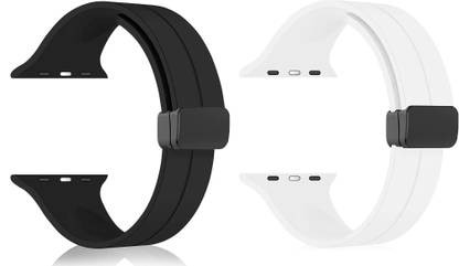 BLACK LOVIES Soft Silicon Magnetic Smart Watch Strap Belt for Ultra Watch 49 mm, Series 8 / 7 45 mm, Series 6 / 5 / 4 44 mm, Series 3 / 2 / 1 42 mm, T800 Ultra, Watch 8 Ultra, i8 Pro Max, W26, T800 Smart Watch Strap