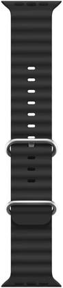 BLACK LOVIES SOFT SILICON OCEAN SPORT LOOP BELT FOR T800 ULTRA Smart Watch Strap