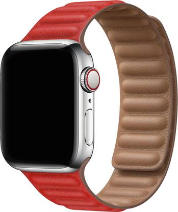 DailyObjects Poppy Leather Link Apple Wrist Band (38/40/41mm) Smart Watch Strap