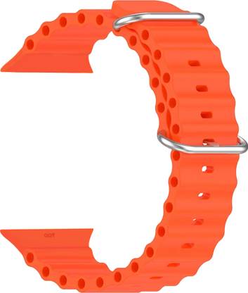 ACM Sliding Watch Strap Silicone Smart for Apple Watch Series 5 44mm watch Orange Smart Watch Strap
