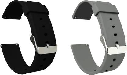 ACM Pack of 2 Watch Strap for ||Noise Colorfit Icon Buzz Smartwatch (Black/Grey) Smart Watch Strap