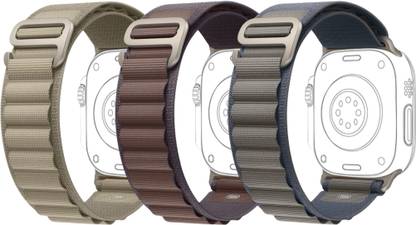 onefit Alpine Loop Strap Nylon Watch Band for Apple Watch 42mm/44mm/45mm/49mm (Only Alpine Loop, Watch NOT Included) Pack of 3 Smart Watch Strap