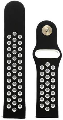 Melfo Dual Design Rubber Strap Compatible with pTron Force X11P Smart Watch Strap