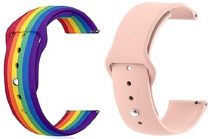 BLACK LOVIES 22 mm Soft Silicon Smartwatch Band Straps Belt Smart Watch Strap