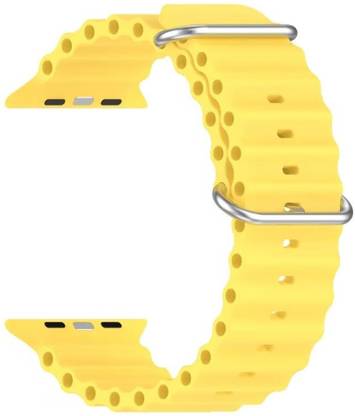 TINGTONG Ocean Loop 38mm/40mm/41mm Band for Watch Series 8/7/6/5/4/3/2/1 SE Yellow Smart Watch Strap