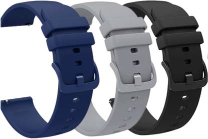 DARKFIT Classic Silicone Watch Belt Watch Strap for 22mm Watches (Check Model List in Product Images & Description) Pack of 3 Smart Watch Strap