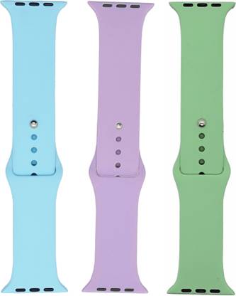 BLACK LOVIES Watch Strap Compatible with Apple Watch Straps 42mm 44mm, Soft Silicone Belt Sport Wristbands Smart Watch Band for iWatch Series SE 6/5/4/3/2/1 (PACK OF 3) Smart Watch Strap