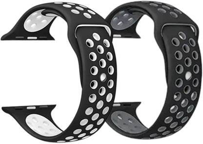 JOKIN (Pack of 2)Strap Compatible for Watch Band 42mm 44mm 45mm Adjustable Silicone Wristband Sport Loop for Watch Series 7/6/5/4/3/2/1, SE Smart Watch Strap