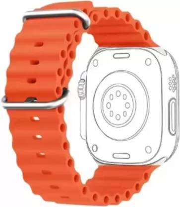 KICKSTORM Soft Silicone Ocean Band Adjustable Loop Sport Breathable Strap Watch Not Included Smart Watch Strap Ultra1/Ultra2/ 9/8/7/6/5/4/3/2/1/SE Compatible For Strap 49mm /45mm/44mm/42mm Smart Watch Strap Smart Watch Strap