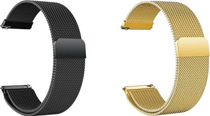 ACM Pack of 2 Watch Strap Magnetic for |Noise Noisefit Evolve 4 Smartwatch 3522224 mm Metal Watch Strap