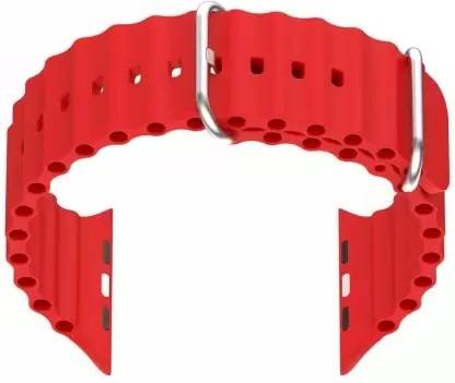 RUPELIK Silicone Flaxible Ocean Strap For Series 10/9/8/7/6/5/4/3/2/1/SE Size 49mm/45mm/44mm/42mm Smart Watch Strap