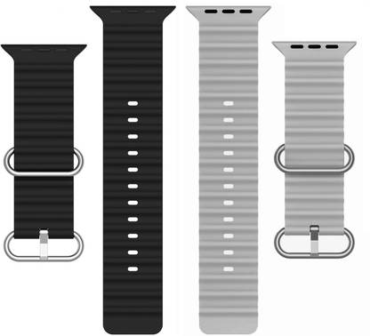 BLACK LOVIES Silicon Ocean Smartwatch belt for Series 9 / 8 / 7 45mm, 6 /5 / 4 44mm, T800 Ultra Smart Watch Strap