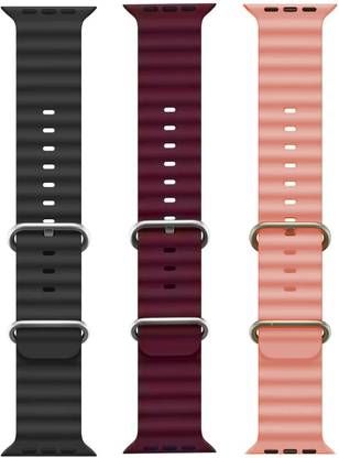BLACK LOVIES Ocean Smart Watch Strap Belt for Ultra Watch 49 mm, Series 8 / 7 45 mm, Series 6 / 5 / 4 44 mm, Series 3 / 2 / 1 42 mm, T800 Ultra, Watch 8 Ultra, i8 Pro Max, W26, S8 Ultra, Smart Watch Strap