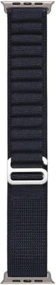 ABSOLUTE LIFESTYLE Alpine Loop Nylon Bands/Straps Compatible with Watch 49mm 45mm 44mm 42mm Men & Women, Adjustable Strap with Metal G-Hook Premium navy blue Strap for iWatch Ultra Series SE 8 7 6 5 4 3 2 1 (Only Alpine Loop Strap, Watch NOT Included) Smart Watch Strap