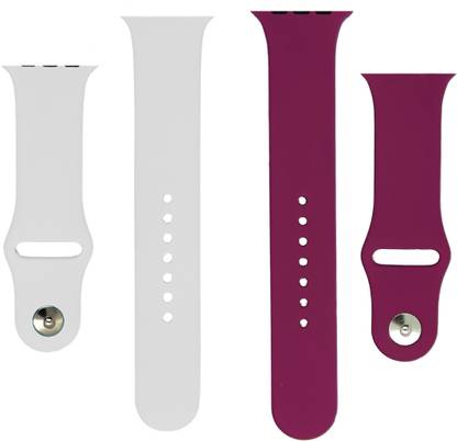 BLACK LOVIES Watch Strap Compatible with Apple Watch Straps 42mm 44mm, Soft Silicone Belt Sport Wristbands Smart Watch Band for iWatch Series SE 6/5/4/3/2/1 (PACK OF 2) Smart Watch Strap (BLACK- WHITE) Smart Watch Strap