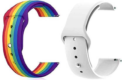 PUNAK 22MM Silicon Smartwatch Band Straps Pack of 2 Smart Watch Strap
