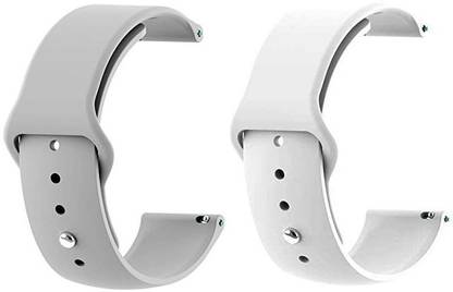PUNAK 22MM Silicon Smartwatch Band Straps Pack of 2 Smart Watch Strap
