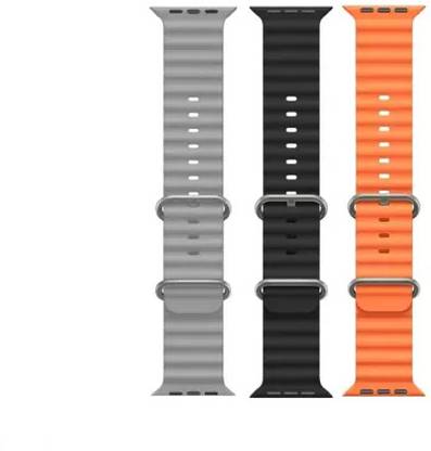 Firetook Ocean Strap Loop Nylon Bands/Straps Compatible with Watch T55/T550 W26, 49mm 45mm 44mm 42mm Men & Women, Adjustable Strap with Metal G-Hook Premium Strap for iWatch Ultra Series SE 8 7 6 5 4 3 2 1 Smart Watch Strap Smart Watch Strap