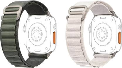 PREMBROTHERS Alpine Loop Nylon Bands/Straps Compatible with Watch 49mm 45mm 44mm 42mm Men & Women, Adjustable Strap with Metal G-Hook Premium Strap for iWatch Ultra Series SE 8 7 6 5 4 3 2 1 (Only Alpine Loop Strap, Watch NOT Included) Smart Watch Strap