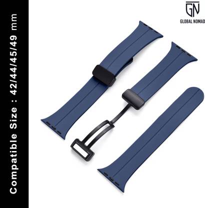 GLOBAL NOMAD GLB-IWTCH-MGNT-SILICON-42/44/45/49-Midnight Blue Smart Watch Strap