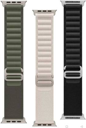 FLAP Strap for Series Ultra 8 7 6 5 4 SE 3 2 1 (size - 49 45 44 42 mm) Smart Watch Strap 3 Pcs Smart Band Strap