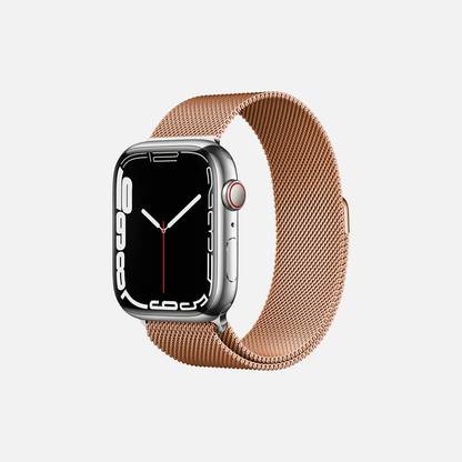 Wriststory Milanese Loop for Apple watch strap for 44 mm| 45mm | 46mm | 48mm| 49mm| compatible with all series 7 8 9 10 & Ultra series 1 & 2 . stainless steel Milanese finish suitable for Sports , Formal & Casual wear. Mesh finish Apple watch band with Magnetic Closure and high durablity Smart Watch Strap