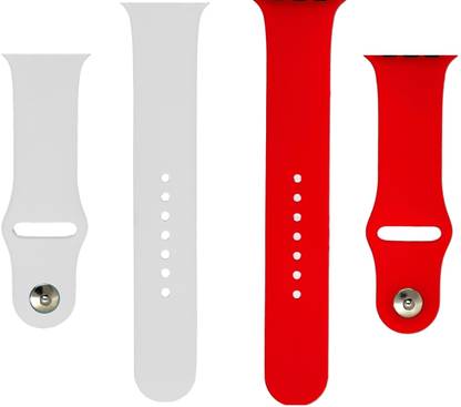BLACK LOVIES Watch Strap Compatible with Apple Watch Straps 42mm 44mm, Soft Silicone Belt Sport Wristbands Smart Watch Band for iWatch Series SE 6/5/4/3/2/1 (PACK OF 2) Smart Watch Strap (BLACK- WHITE) Smart Watch Strap