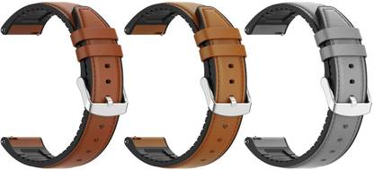 AOnes Pack of 3 Watch Strap Leather Silicone Belt for Coros Pace 3 Watch Band Smart Watch Strap