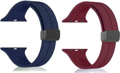 BLACK LOVIES Soft Silicon Magnetic Smart Watch Strap Belt for Ultra Watch 49 mm, Series 8 / 7 45 mm, Series 6 / 5 / 4 44 mm, Series 3 / 2 / 1 42 mm, T800 Ultra, Watch 8 Ultra, i8 Pro Max, W26, T800 Smart Watch Strap