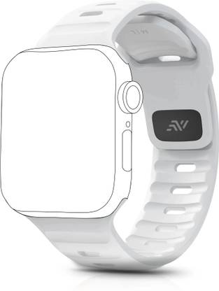 NECESORIES Sports Silicon Rugged Armour Strap Compatible for Apple Watch Bands 42mm 44mm 45mm 46mm 49mm Series for Men and Women Smart Watch Strap