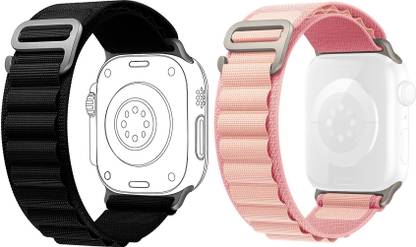 BLACK LOVIES Alpine Smartwatch Band straps, 49 mm Ultra watch strap, G - Hook Buckle Smart Watch Strap