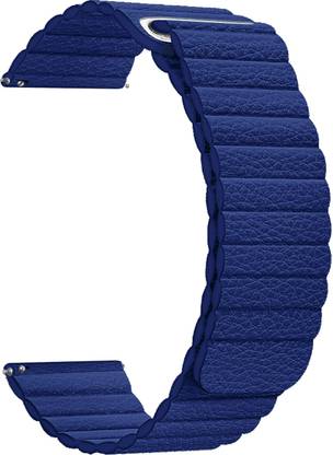 ACM Leather Watch Strap for Samsung Galaxy Watch Active 2 44mm Smartwatch Blue Smart Watch Strap