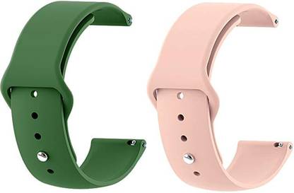 PUNAK 22MM Silicon Smartwatch Band Straps Pack of 2 Smart Watch Strap