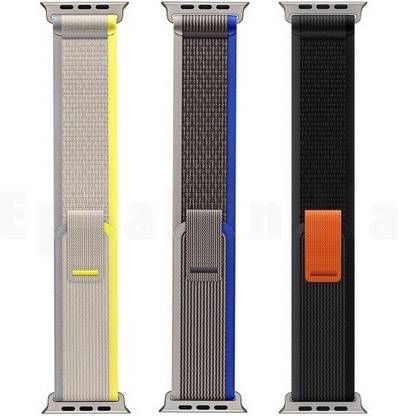 Epaal Trail Loop Strap For Watch 49mm 45mm 44mm 42mm (Beige, Black & Grey Color) Smart Watch Strap