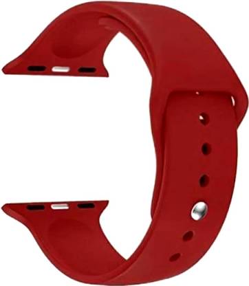 Flipkart SmartBuy Soft Silicon Band Strap for iWatch Series 7/6/5/4/SE (42/44/45mm) (Maroon) Smart Watch Strap