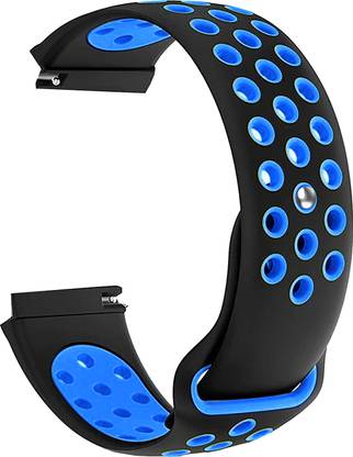 ACM Watch Strap 22mm for ||Gtab Gt2 Smartwatch Black & Blue Smart Watch Strap