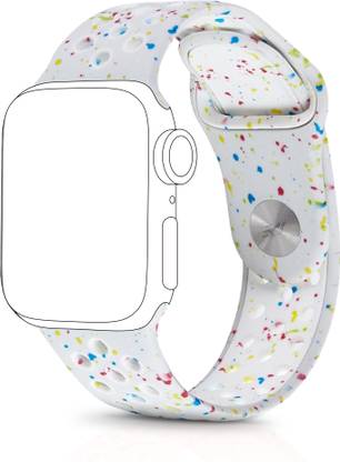 NECESORIES Silicone Strap PinTuck Clasp Compatible with Apple Watch Smart Watch Strap