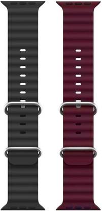 BLACK LOVIES Ocean Smart Watch Strap Belt for Ultra Watch 49 mm, Series 8 / 7 45 mm, Series 6 / 5 / 4 44 mm, Series 3 / 2 / 1 42 mm, T800 Ultra, Watch 8 Ultra, i8 Pro Max, W26, T800 Smart Watch Strap