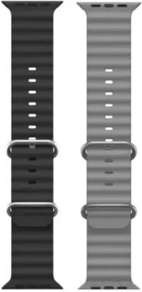 menaso Silicone Ocean Premium Strap Combo Compatible with iWatch 38mm 40mm and 41mm Perfect Fit for Ultra SE2 SE Series 8/7/6/5/4/3/2/1 Smart iWatch Strapband for Men Women Smart Watch Strap Smart Watch Strap
