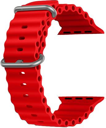 Priavy Ocean Smart Watch Strap Belt for Ultra Watch 49 mm, Series 8 / 7 45 mm, Series 6 / 5 / 4 44 mm, Series 3 42 mm, T800 Ultra, Watch 8 Ultra, i8 Pro Max, W26, T800. Smart Watch Strap( Red) Smart Watch Strap