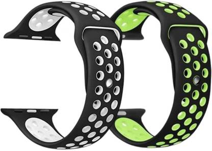 JOKIN (Pack of 2)Strap Compatible for Watch Band 42mm 44mm 45mm Adjustable Silicone Wristband Sport Loop for Watch Series 7/6/5/4/3/2/1, SE Smart Watch Strap