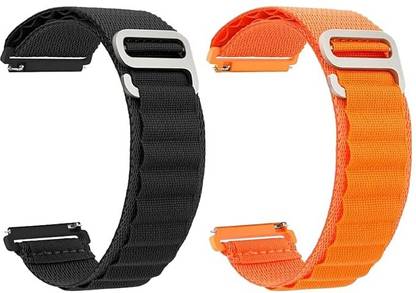 KHR 20mm Nylon Loop Belt for Amazfit Bip, Amazfit GTS, Galaxy Watch Active 2, Gear S2 Classic, Samsung Gear Smart Watch Strap