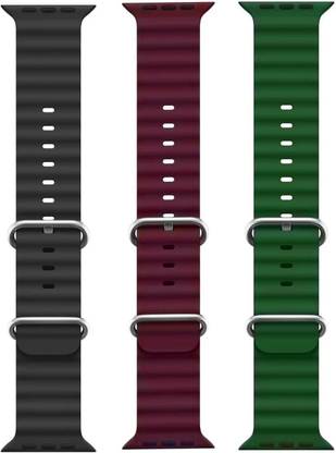 PUNAK Ocean Smart Watch Strap Belt for Ultra Watch 49 mm, Series 8 / 7 45 mm, Series 6 / 5 / 4 44 mm, Series 3 / 2 / 1 42 mm, T800 Ultra, Watch 8 Ultra, i8 Pro Max, W26, S8 Ultra, Smart Watch Strap