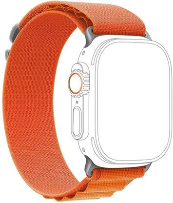 KICKSTORM Loop Nylon Band Adjustable Loop Sport Breathable Strap Watch Not Included Smart Watch Strap Ultra1/Ultra2/ 9/8/7/6/5/4/3/2/1/SE Compatible For Strap 49mm /45mm/44mm/42mm Smart Watch Strap Smart Watch Strap