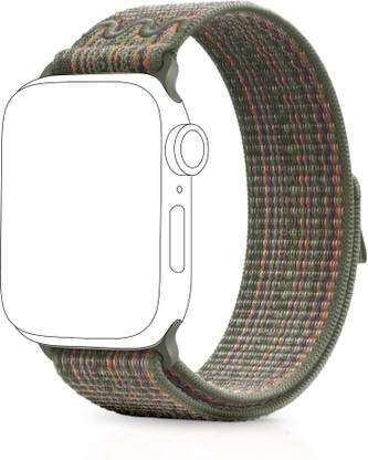 NECESORIES Nylon Weave Velcro Band Compatible with Iwatch strap 42(Series 10)/41/40/38mm Smart Watch Strap