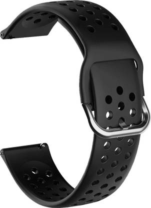 ACM Watch Strap Dot Belt for Fire-Boltt Rise Luxe Bsw204 Smartwatch Black Smart Watch Strap