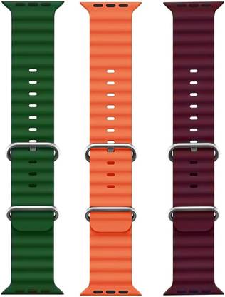 BLACK LOVIES Ocean Smart Watch Strap Belt for Ultra Watch 49 mm, Series 8 / 7 45 mm, Series 6 / 5 / 4 44 mm, Series 3 / 2 / 1 42 mm, T800 Ultra, Watch 8 Ultra, i8 Pro Max, W26, S8 Ultra, Smart Watch Strap
